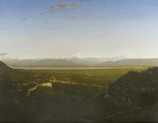 Uitzicht op de Mont Blanc, gezien vanaf La Faucille, c.1865